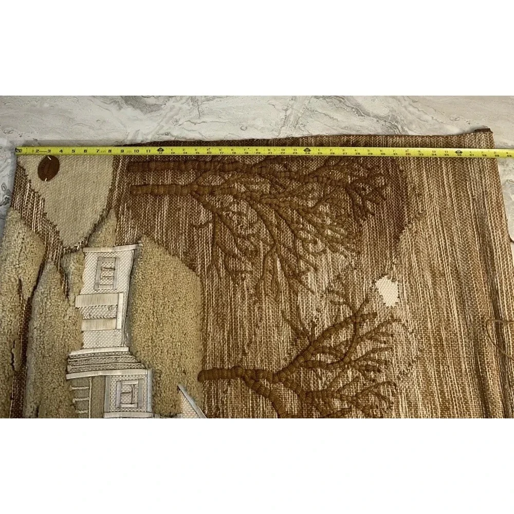 Vintage Countryside Cottage Wall Hanging Tapestry Woven Home Decor